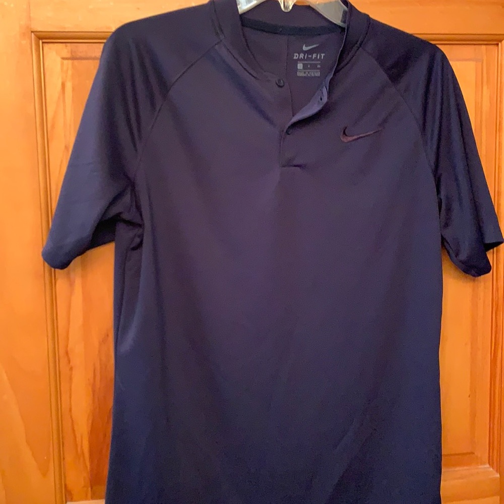 Nike 2 button navy blue shirt